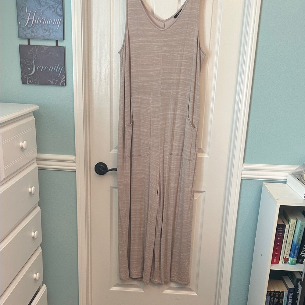 Alfani Sleeveless Taupe Jumper / jumpsuit / never worn